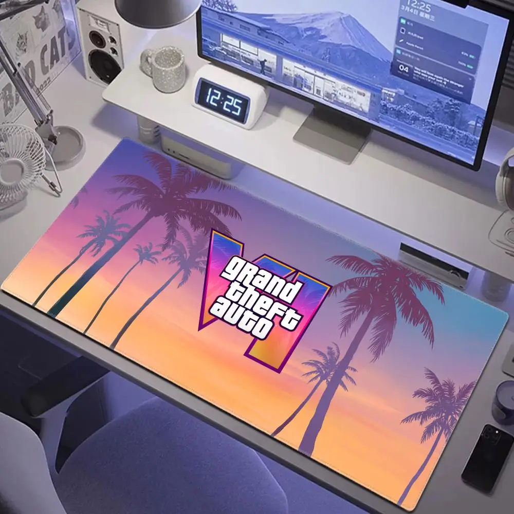 

GTA 6 Mause Pad Gaming Mat Pc Gamer Xxl Mouse Pad 900x400 Desktops Diy Gaming Computer Desk Accessories Office Mousepad Mats