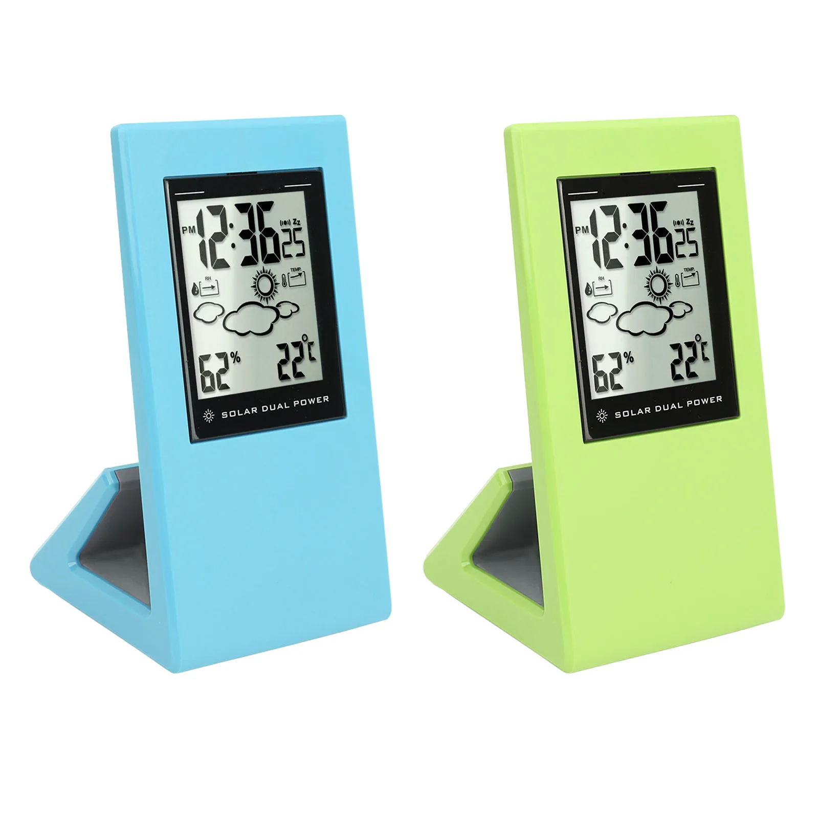 Digital Temperature Humidity Meter LCD Display ABS Timer °C °F Switchable Weather Temperature Humidity Clock for School