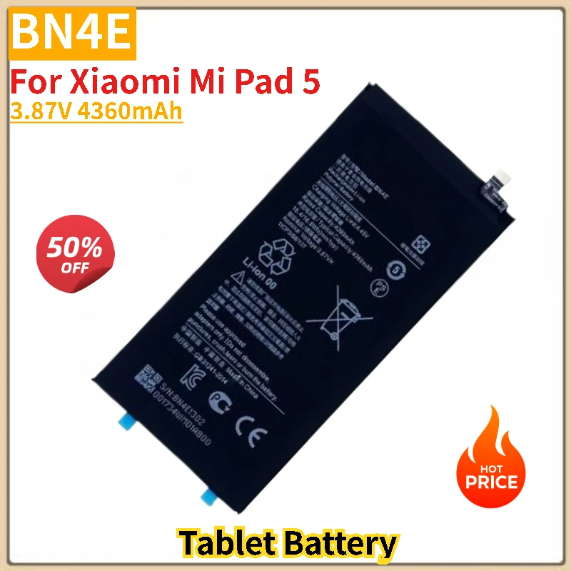 

BN4E Battery 3.87V 4360mAh For Xiaomi Mi Pad 5 Tablet Replacement Battery Brand-New High Quality