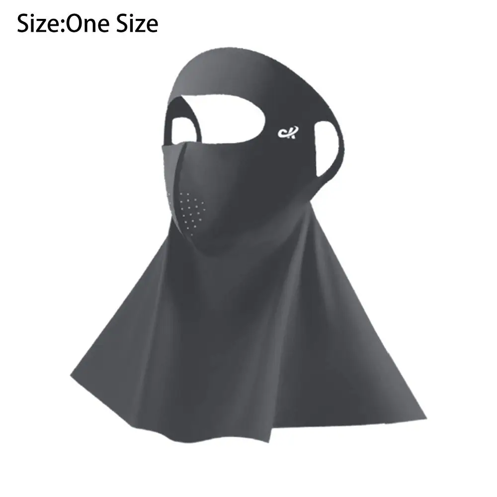 Новая солнцезащитная маска из ледяного шелка, анфас UPF50 +, анти-УФ-шарф, дышащая 3D солнцезащитная маска для лица, летняя маска