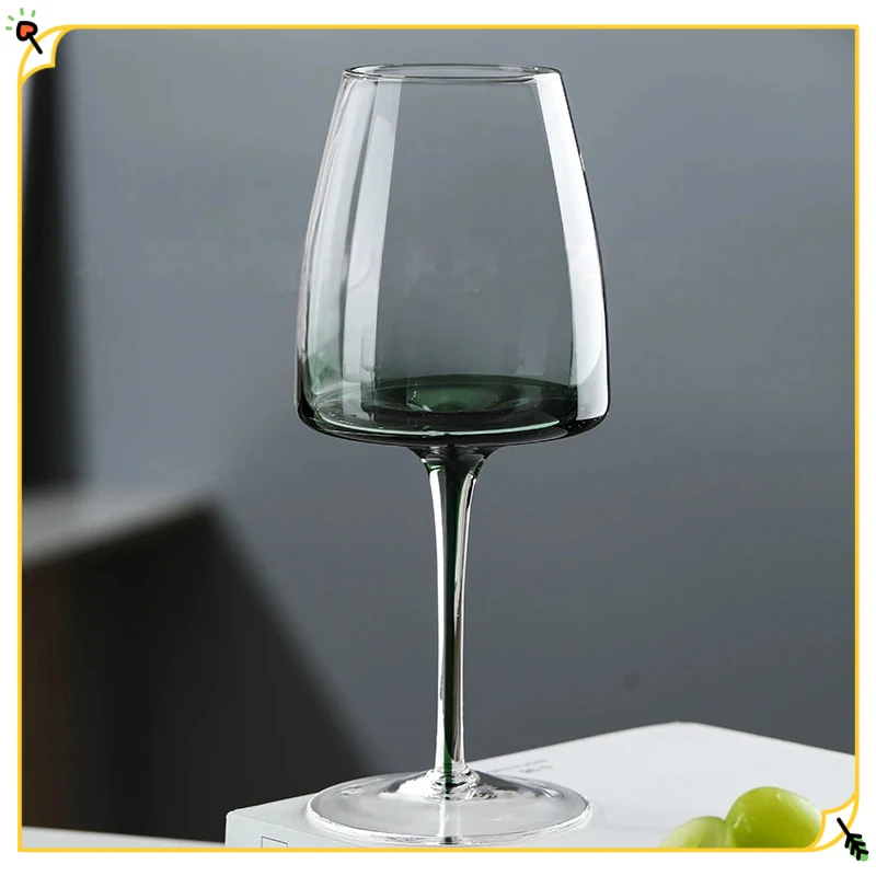 Hand Blown Green Crystal Wine Glasses Green Base Stemmed Champagne Flutes 340Ml 270Ml Wine Set For Home Party Wedding Bar Dining - view 3