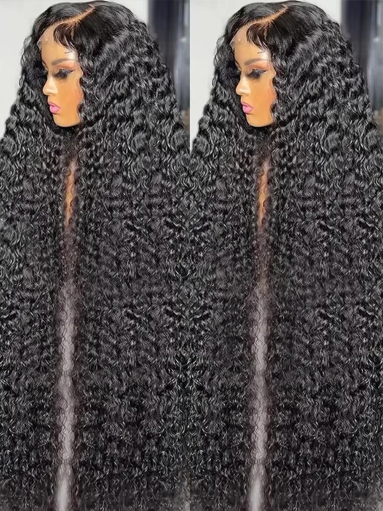 

40 46-дюймовые парики с глубокой волной и кружевной передней частью (300% плотность), предварительно выщипанные, 13x6 13x4 HD, с эффектом водной волны, кудрявые, из натуральных человеческих волос, бразильские, для женщин