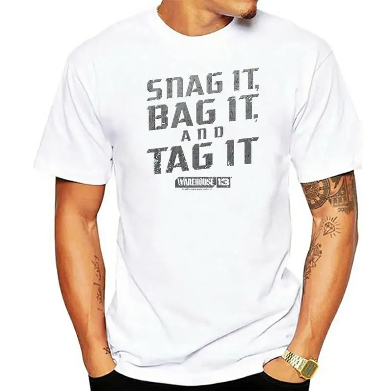 Warehouse 13 Snag It Bag It Licensed Adult T-Shirt Cotton Round Neck Tops Tee Shirt