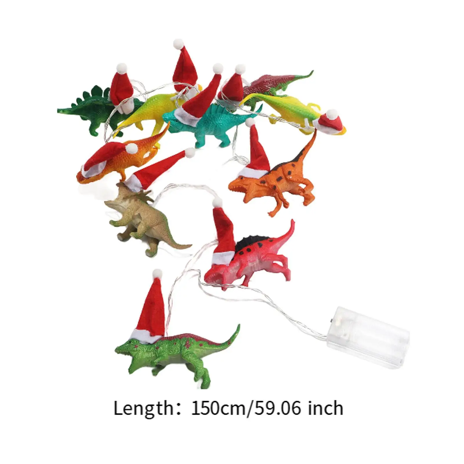 Guirxiété Lumineuse LED en Forme de Dinosaure, 10 Lumens, pour Décoration d'Arbre de Noël, Chambre à Coucher