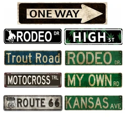 Aluminium Signs Instagram Style Emery Street Signs Amusement Park Scenic Road Signs Country Metal Wall Man Cave Decorative Signs