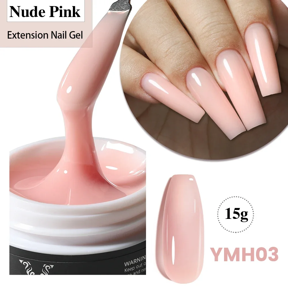 YOKEFELLOW 15g Jelly Extension Gel Nagellack Nude Pink Clear Building Construct Extend Gel Soak Off UV LED Acryl Gel Lack