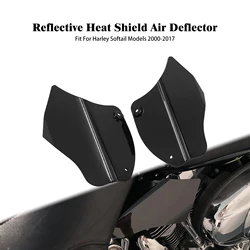 Motorcycle Air Deflector Saddle Reflective Air Heat Shields ABS For Harley Softail Heritage Fatboy FLSTF FLS FXS Slim 2000-2017