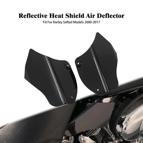 Deflector de aire para motocicleta, protectores térmicos de aire reflectantes ABS para Harley Softail Heritage Fatboy FLSTF FLS FXS Slim 2000-2017