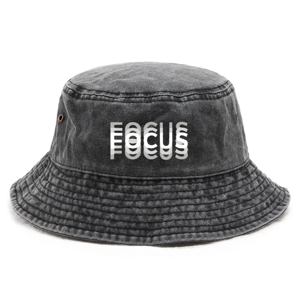 1 Focus Printed Bucket Hat, Foldable Breathable Hat, Women's Beach Hat, Outdoor Style Hat, Available in Multiple Colors, Suitabl