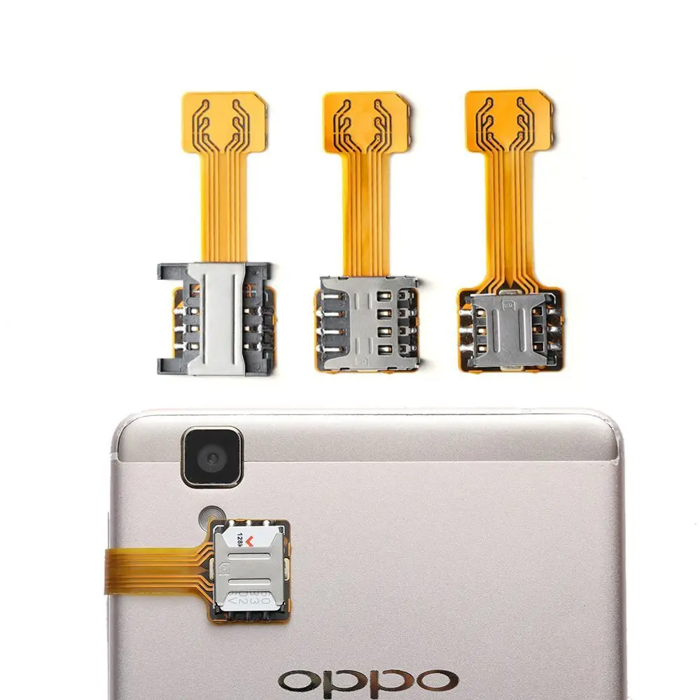 1 buah adaptor kartu Sim Hybrid TF Universal, adaptor kartu SIM Nano ganda/mikro/Mini untuk ponsel Android Nano Cato Extender SD mikro