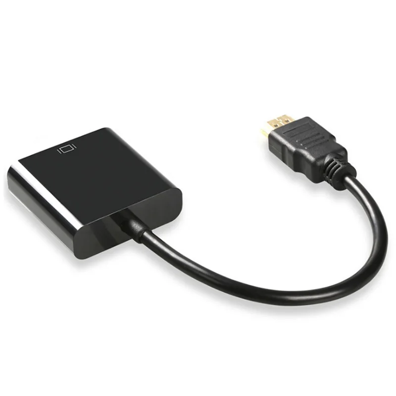 Convertisseur de câble HDMI vers VGA, numérique analogique, compatible HDMI mâle vers No.ale, adaptateur de câble, convertisseur pour PC, ordinateur portable, tablette, 1080P