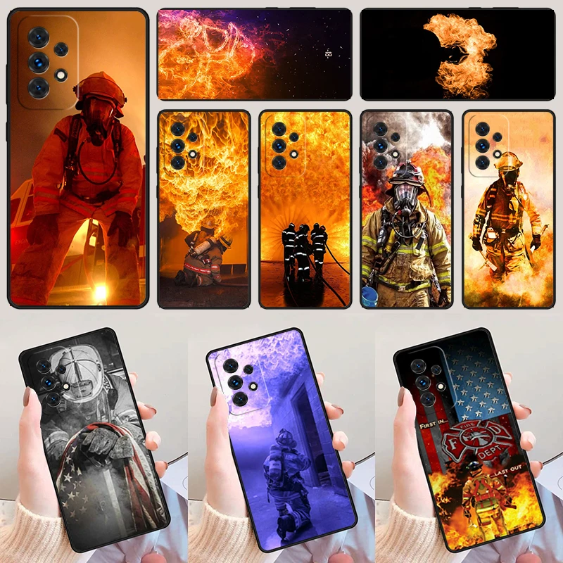 Firefighter Fire Fireman phone case For Samsung Galaxy A42 A31 A40 A51 A71 A32 A80 A91 A52 A72 A20e A21S A50 A70 A11 A12 Cover