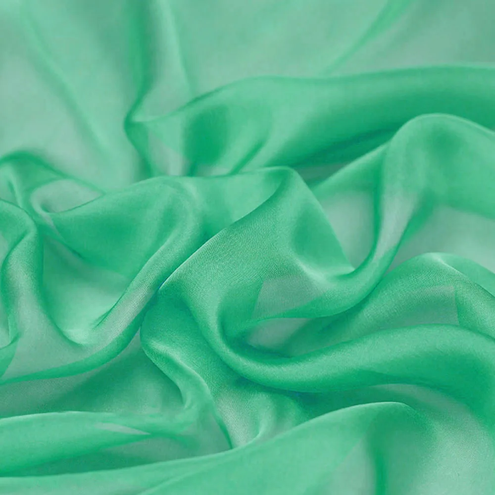 

Роскошная тонкая тюлевая ткань CISULI, 100% натуральный шелковый шифон, 6 мам, ширина 140 см, прозрачная, материал для свадебного платья, зеленый 29