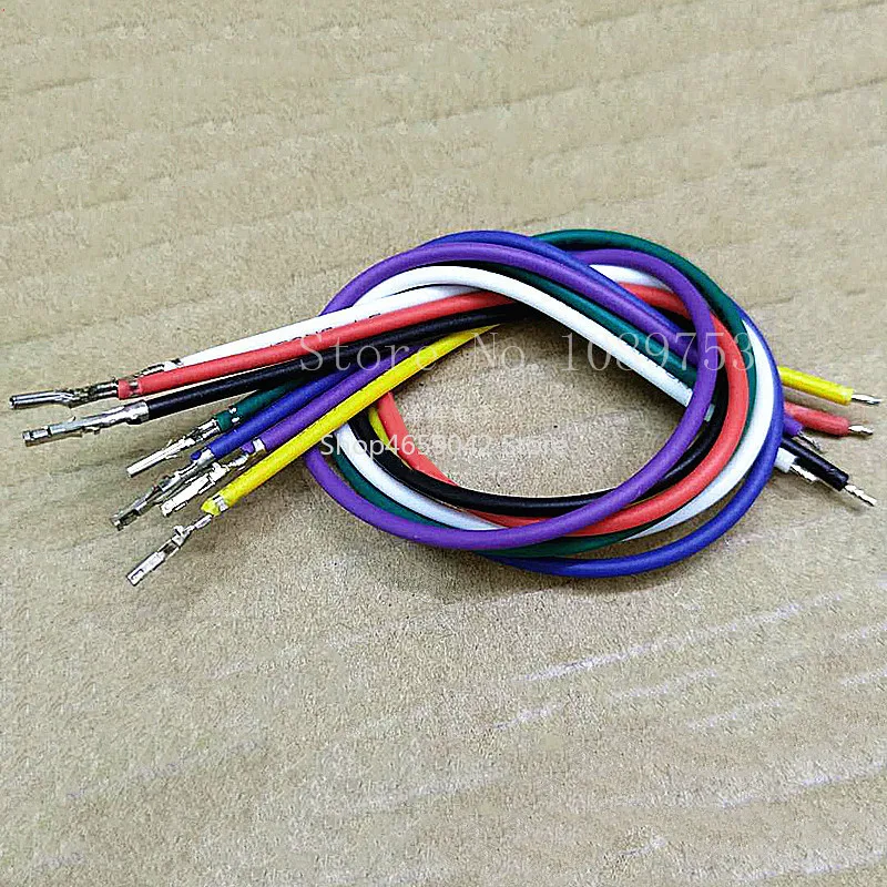 5PCS MX3.0 Male Female Terminal Line Single-end Terminal 1007-20AWG Line Wire Tail Tinned Single Wire Harness Length 20CM