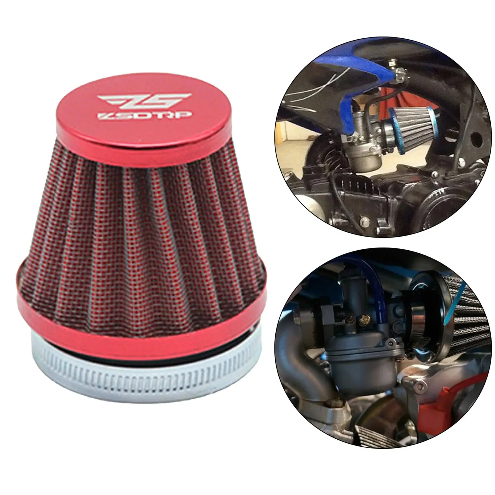 Motorcycle Air Intake Filter Cleaner Intake Head Cleaner for Dirt Bike 35mm / 42mm / 50mm / 58mm