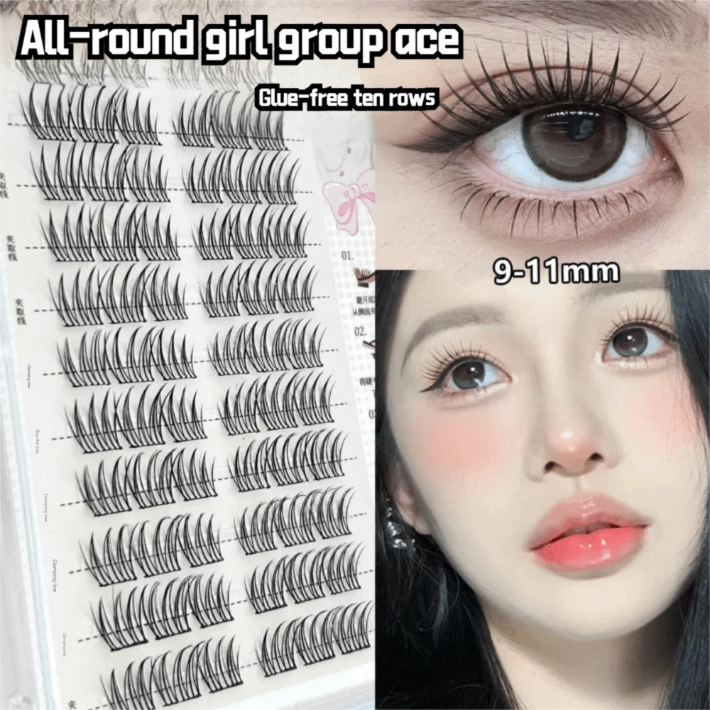 Faux cils entiers faits à la main, longs et naturels, en faux vison 3D, style coréen, sans cruauté, outils de maquillage pour les yeux, extension de cils