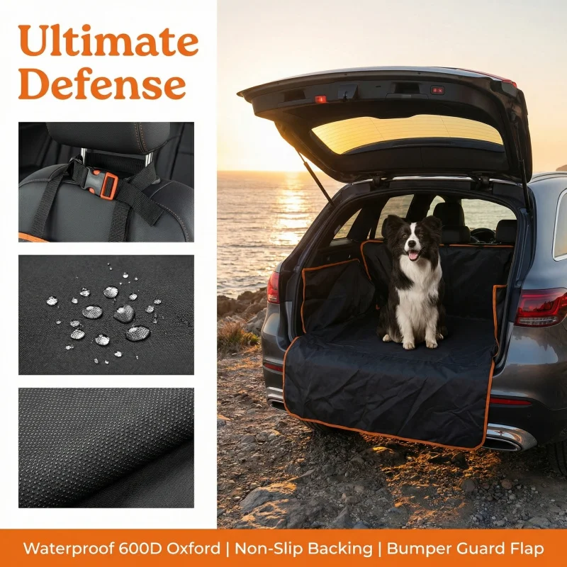 Universal Car-mounted Pet Protection Mat Waterproof Wear-Resistant Dirt-Proof Rear Seat Dog Mat for SUVs