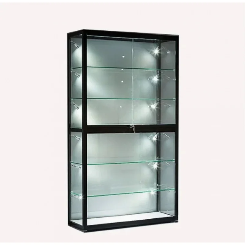 custom.Factory Direct Sale Customized High Quality Glass Display Cabinet with Glass Sliding