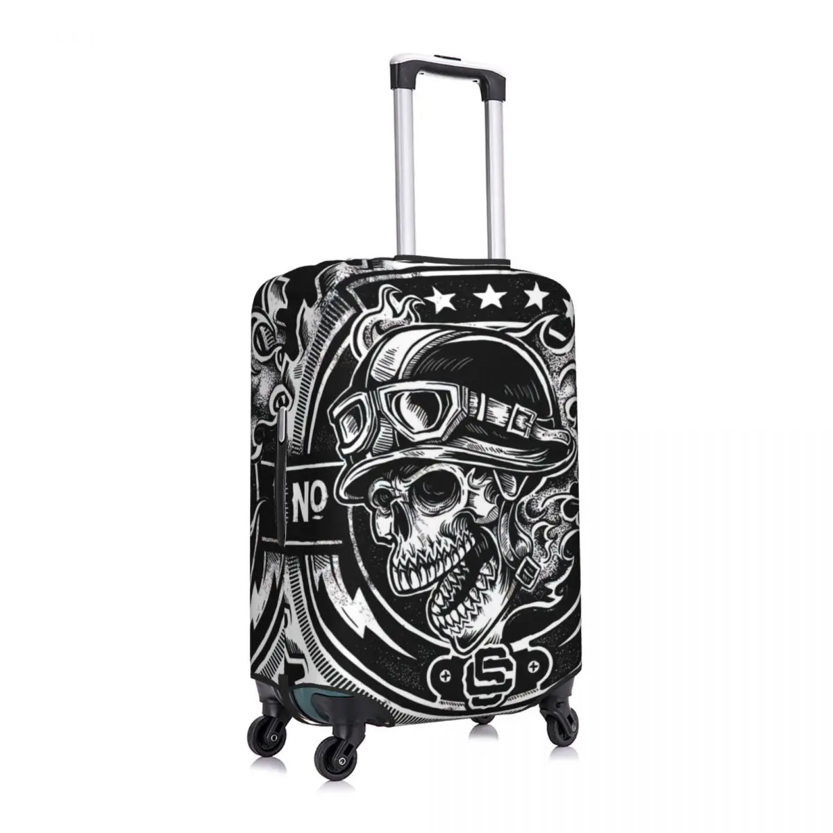 Cubiertas protectoras de equipaje con estampado de calavera clásica, cubiertas antipolvo elásticas e impermeables para maletas de 18 a 32 pulgadas, accesorios de viaje