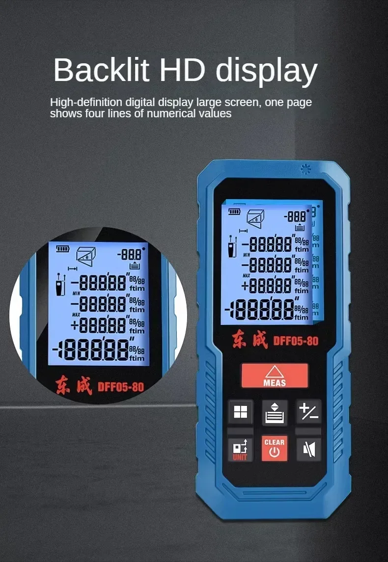 Eastinto Handheld Laser Rangefinder Infrared Electronic Measuring Tool