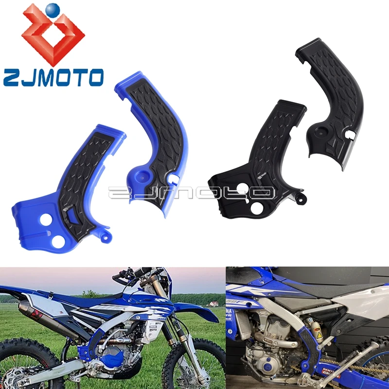 Black Blue Motocross Frame Guard Enduro Dual Sport X-grip Frame Cover For Yamaha WR YZ 250F 450F WR250F WR450F YZ250FX 2014-2016