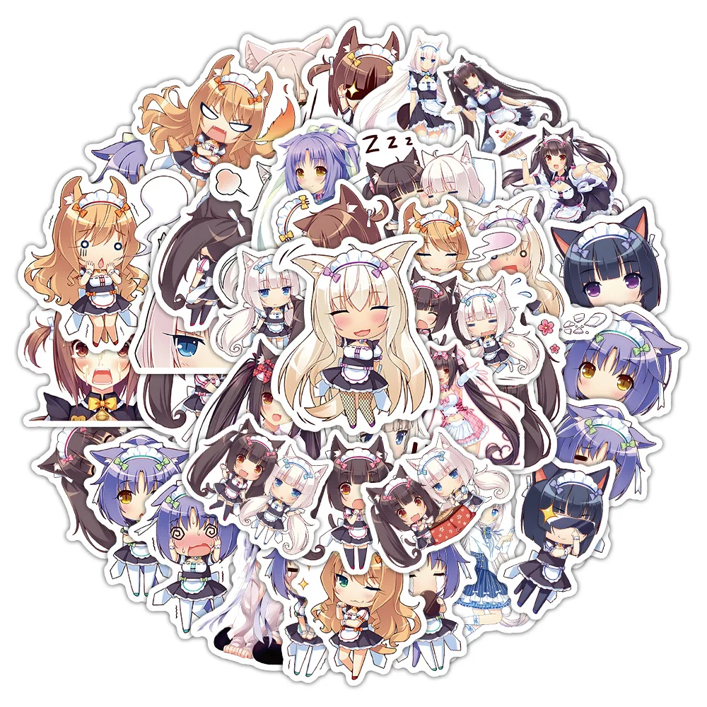50PCS Pictures of Nekopara Graffiti Love Training Game Decoration Mobile Car Waterproof Stickers