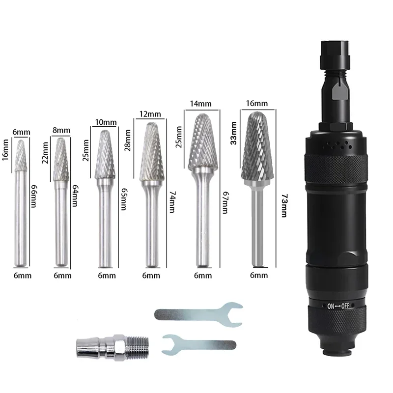 Air Pneumatic Engraving Mill Industrial-grade Straight Grinder 6mm Angle Grinder Hand-held Polishing Machine for Pneumatic Tools