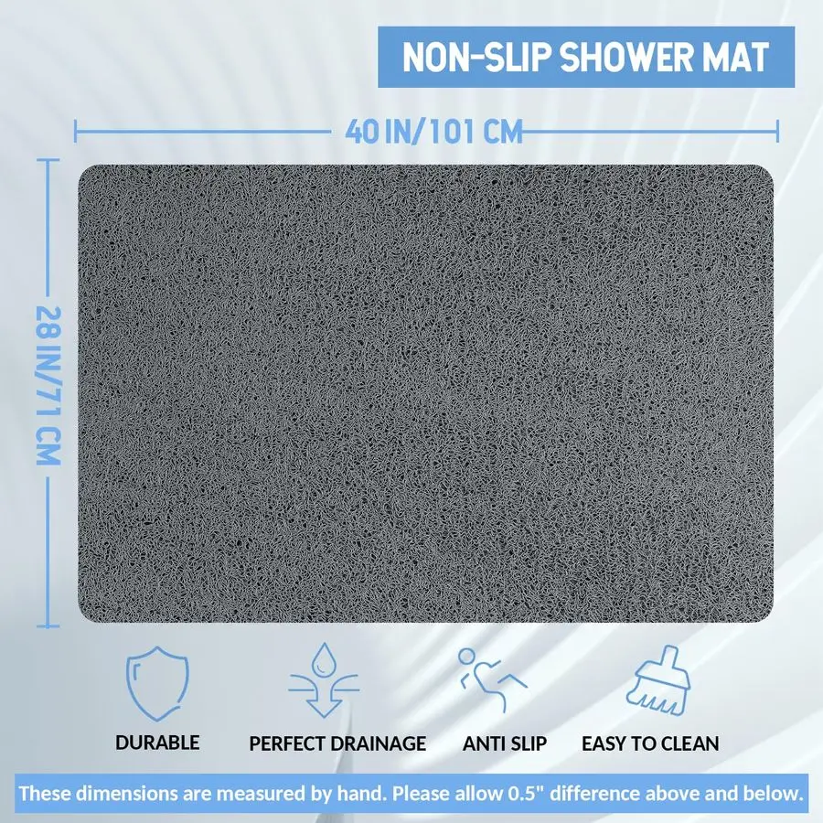 

Bathtub Mat, Anti Slip Shower Mat, Fast Drying Bathtub Mats, Foot Scrubber Mat, Anti Slip Mat for Tub, Floor, Bathroom, Kitchen,