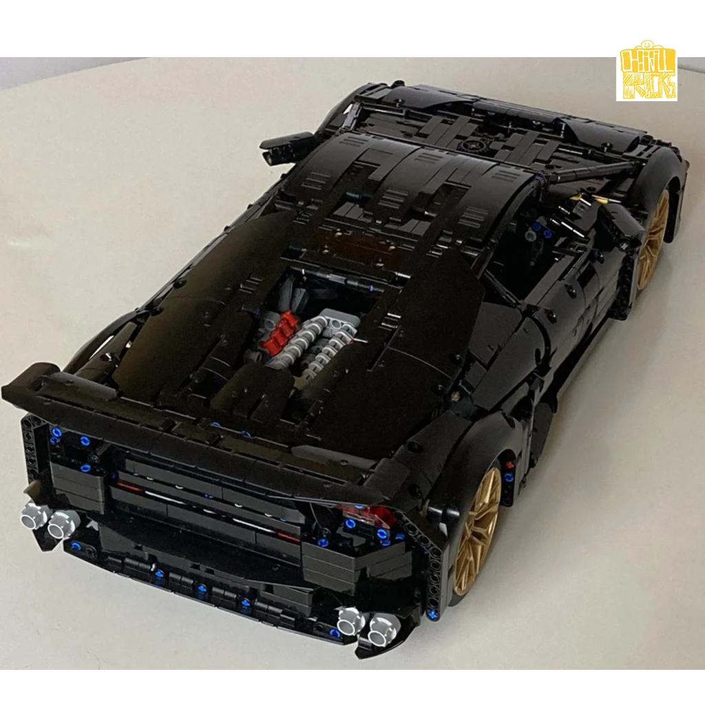 Moc Tt042 1:8 Technic L-H Supercar Model Met Pdf Tekeningen Bouwstenen Kids Diy Speelgoed Verjaardag Kerstcadeaus