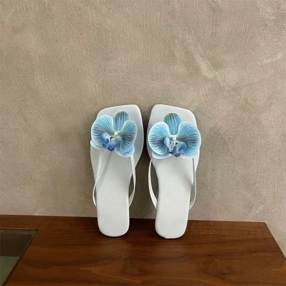 

Fashion Sweet Butterfly Orchid Slipper Elegant Summer Flower Flip Flops Vacation Out Wear Women's Sandals Beach