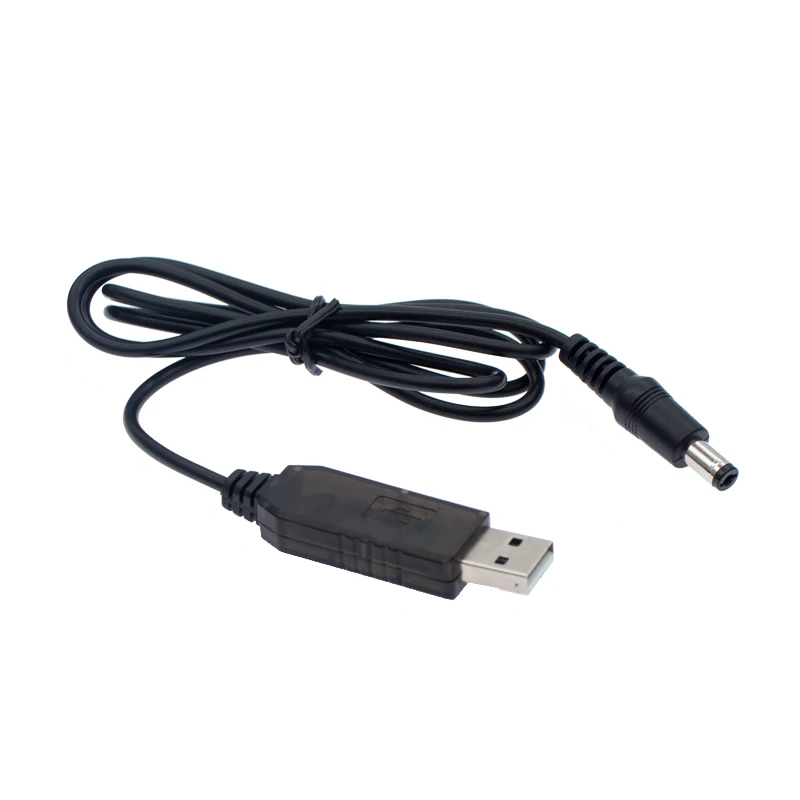 Linia wzmacniająca moc USB ze wskaźnikiem światła Dc 5V do Dc 9V / 12V Moduł podwyższający 1M Konwerter USB Kabel przejściowy Wtyczka 2,1x5,5mm