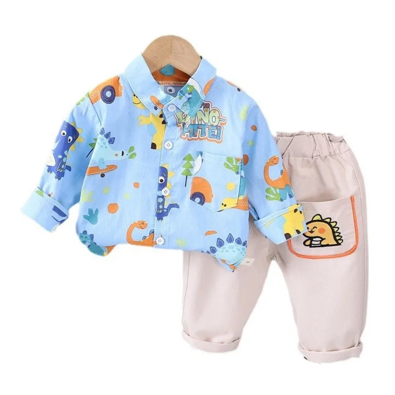 

New Autumn Baby Clothes Suit Children Boys Cartoon Shirt Pants 2Pcs/Sets Kids Outfits Toddler Casual Costume Infant Tracksuits