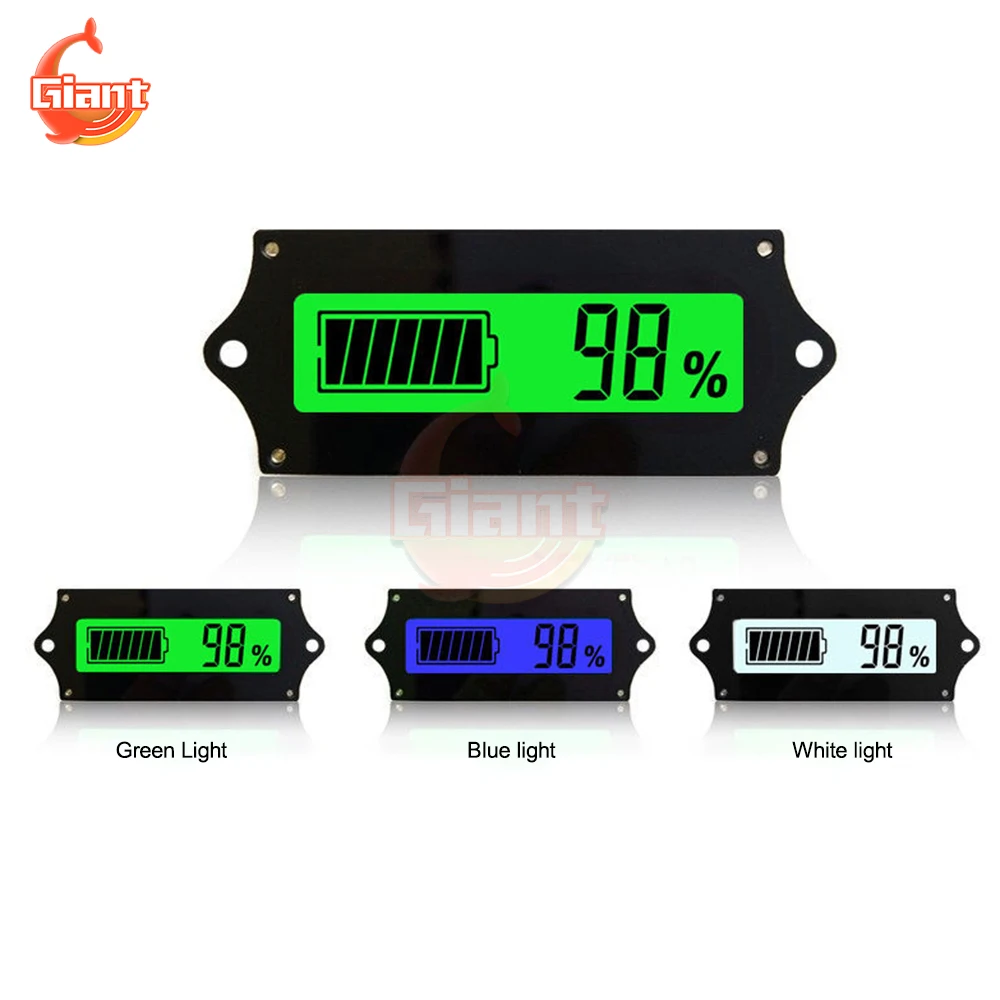 DC6-63V Digital Voltmeter Tester Lithium Battery Capacity Indicator Battery Energy Display Board Battery Tester Level Indicator