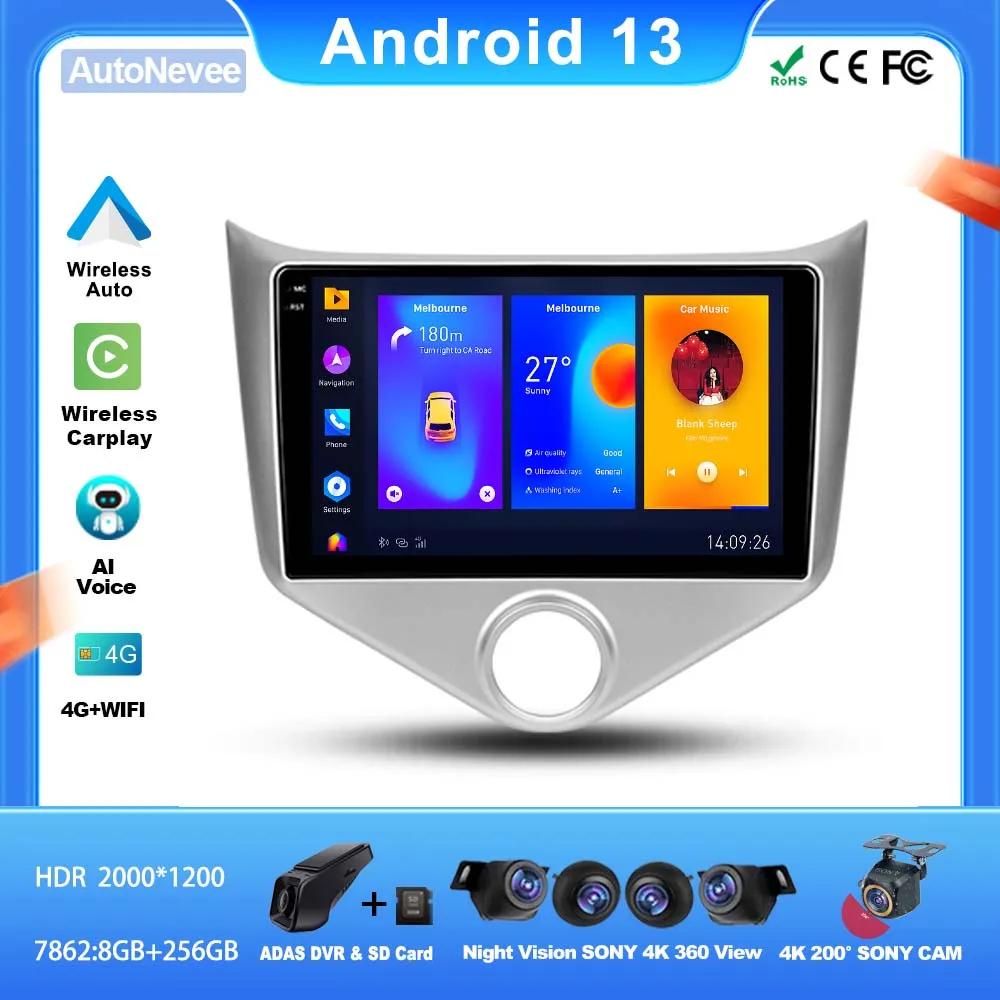 Android For Chery Fulwin 2 Very A13 2013 - 2016 Car Player Auto Radio Video Multimedia Head Unit Screen Dash Cam NO 2din DVD GPS