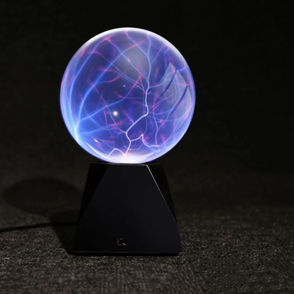 6-inch stembediening plasmaballamp Interactieve statische elektriciteitsweergave Wetenschappelijke us-stekker Zwart rood licht