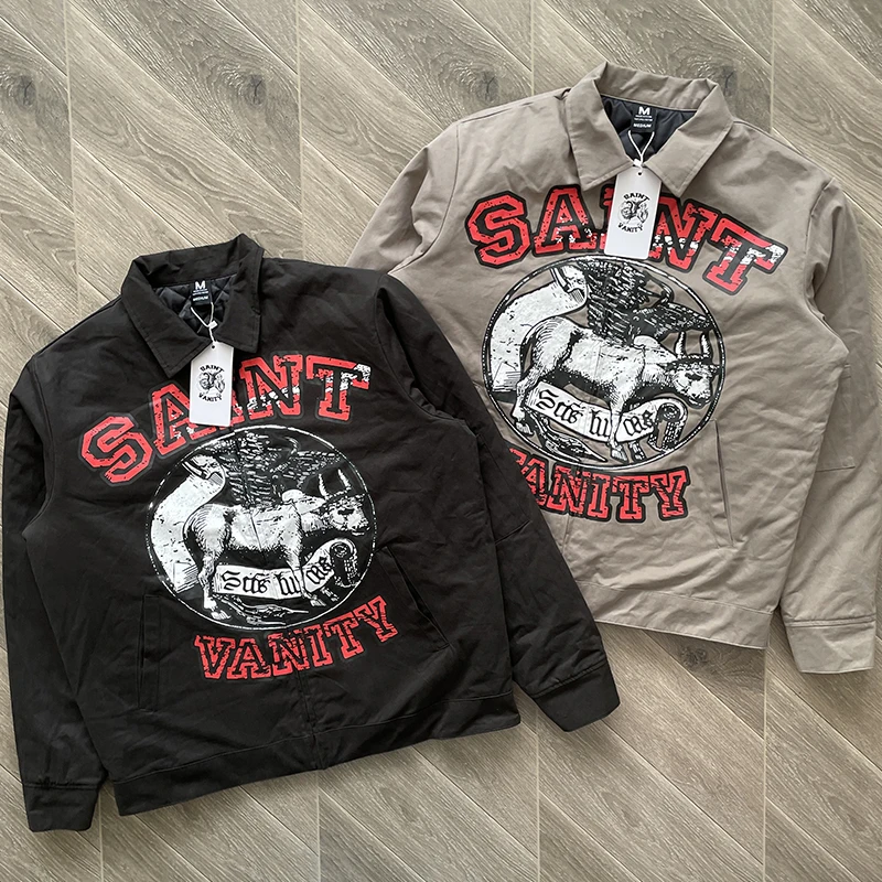 

Куртка Saint Vani American Sle с принтованным воротником для молодежи, осенне-зимняя, приталенная, с длинными рукавами, стандартной длины