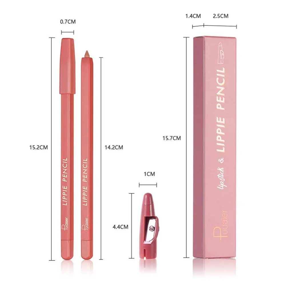 12 สี Velvet Matte Lip Liner ยาวนานกันน้ํา Non-stick Cup Lip Contour ลิปสติก Lip Tint เครื่องสําอาง