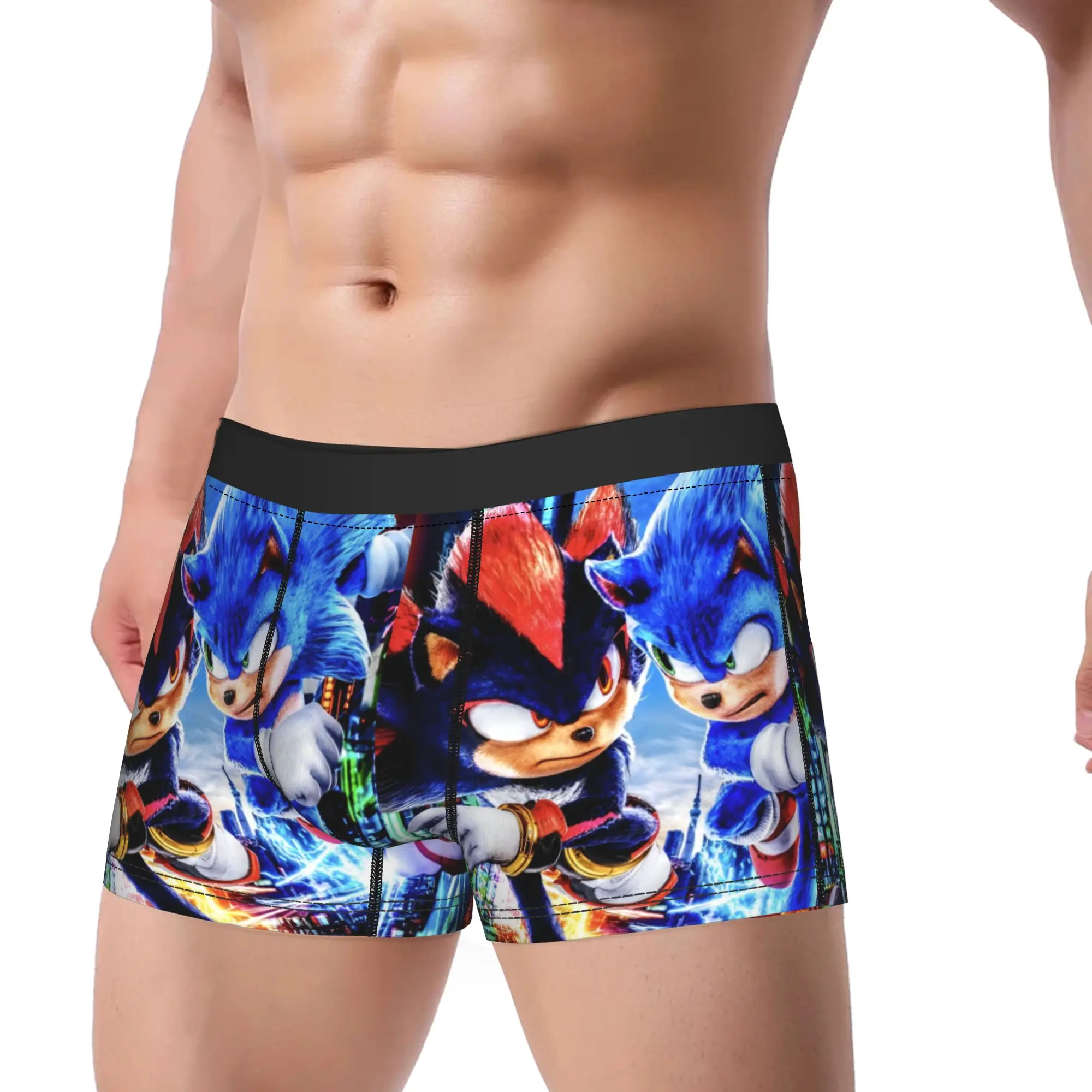 

Game Shadowed Hedgehog Anime Cartoon Men's Underwear Boxer Briefs Shorts Panties Funny Soft Underpants for Male M-XXL