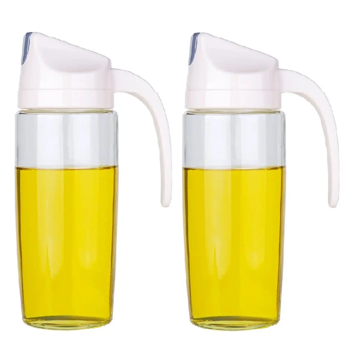 2026 Trend 2pcs Oil Bottle Household Anti-Leakage Oil Bottle Kitchen Automatic Opening and Closing Seasoning Bottle with Lid