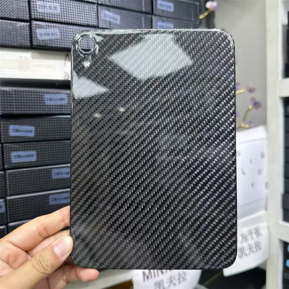 本物のアラミドカーボンファイバー製の薄いケース,Apple iPad mini 7用のハードカバー,8.3インチ,マットアーマー