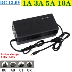 12.6V 1A 3A 5A 10A 18650 21900 Lithium Battery Charger For 12V 3S Series Li-Ion Battery Polymer smart Charger 18650 Battery Pack