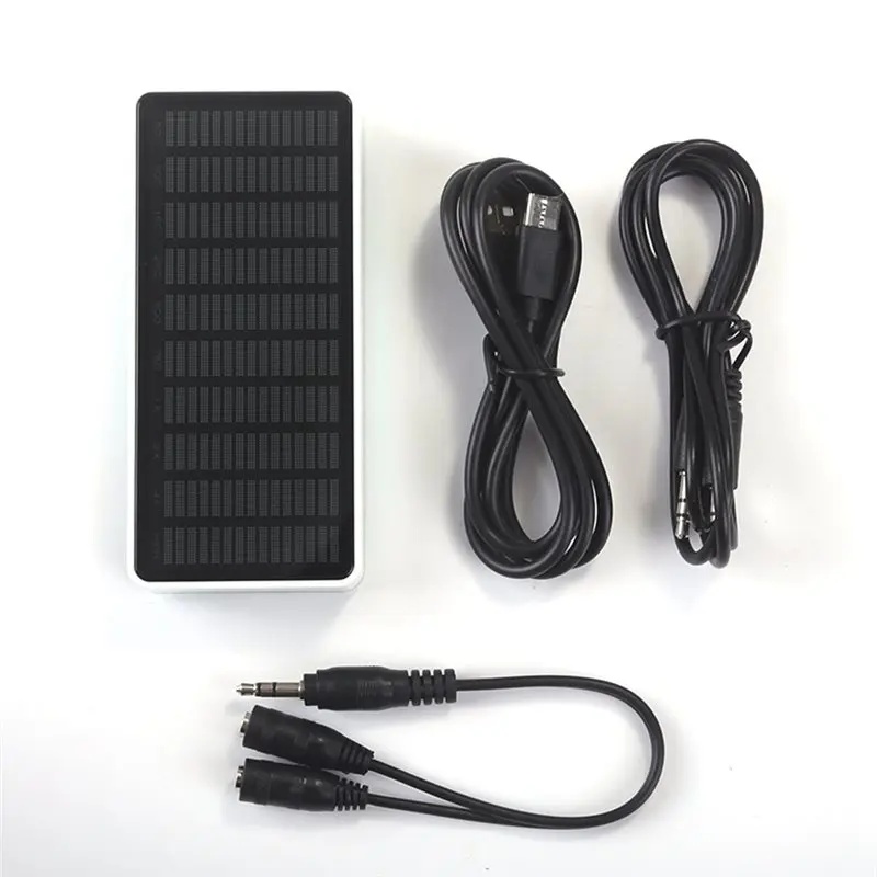 Quality Dual Input LED Pickup Music Spectrum Rhythm Analyzer Audio+ Microphone Type-C Power Audio Level Indicator