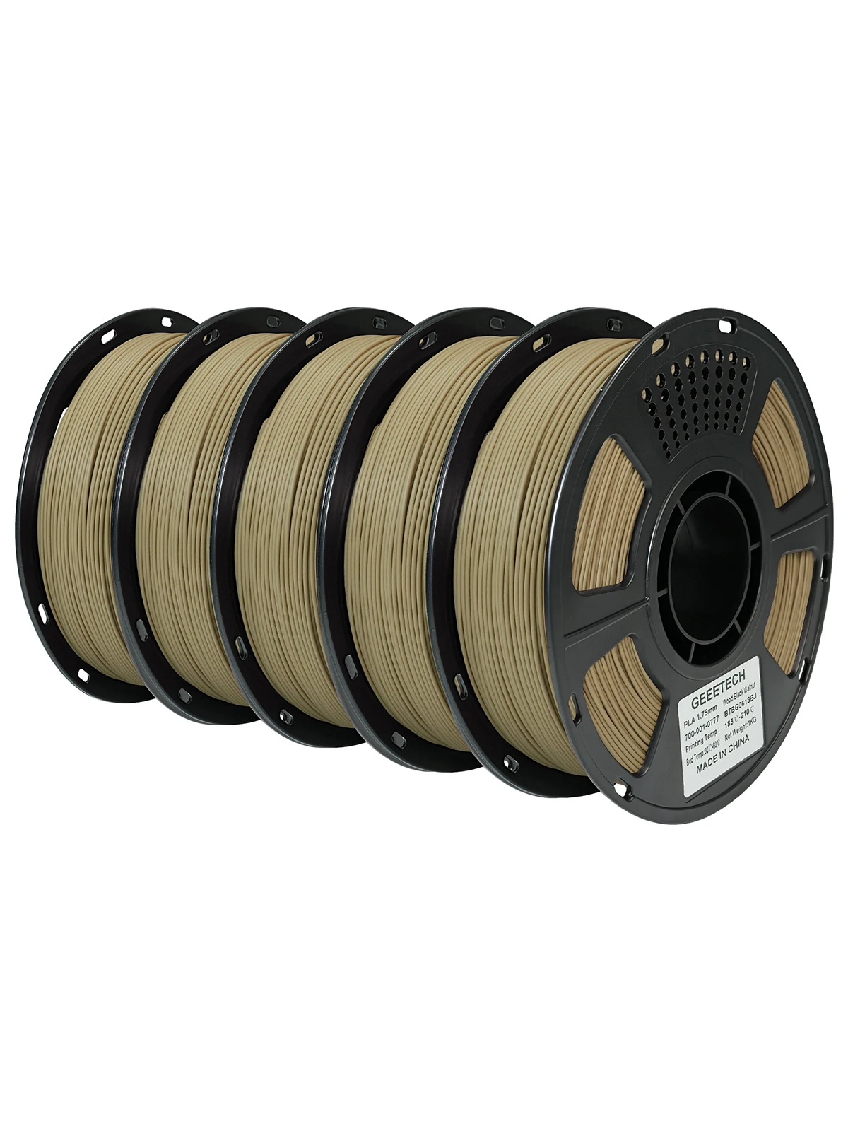 Filament Geeetech Wood PLA 5kg 1.75mm do drukarek 3D, pakowany próżniowo, dostępne w lokalnych magazynach, kolorowy plastik do drukarek 3D FDM — zdjęcie produktu 7