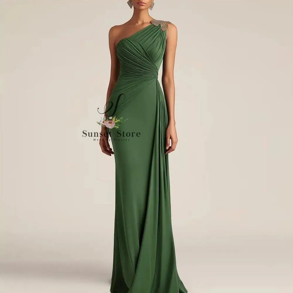 

Customized Elegant Mermaid Evening Dresses Pleated Off the Shoulder Formal Dress Ruched Waist Trumpet Meet Gala Vestidos