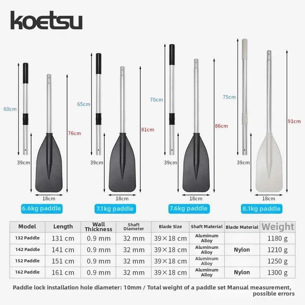1/2PCS with Rod Set High Toughness Paddle Black White Nylon Inflatable Boat Dinghy Canoe Paddle Paddle Bracket