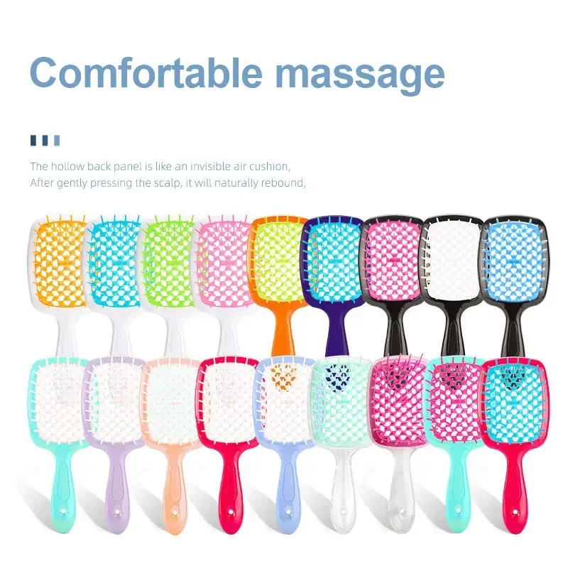 Hair comb Detangling Tangled Hair Comb Hollow Out Massage Combs Anti-static Hair Comb Salon Hairdressing Styling Tools