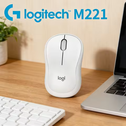 Logitech M221 Wireless Mouse 2.4G Silent Click Portable 18-Month Battery for PC Laptop Home Office