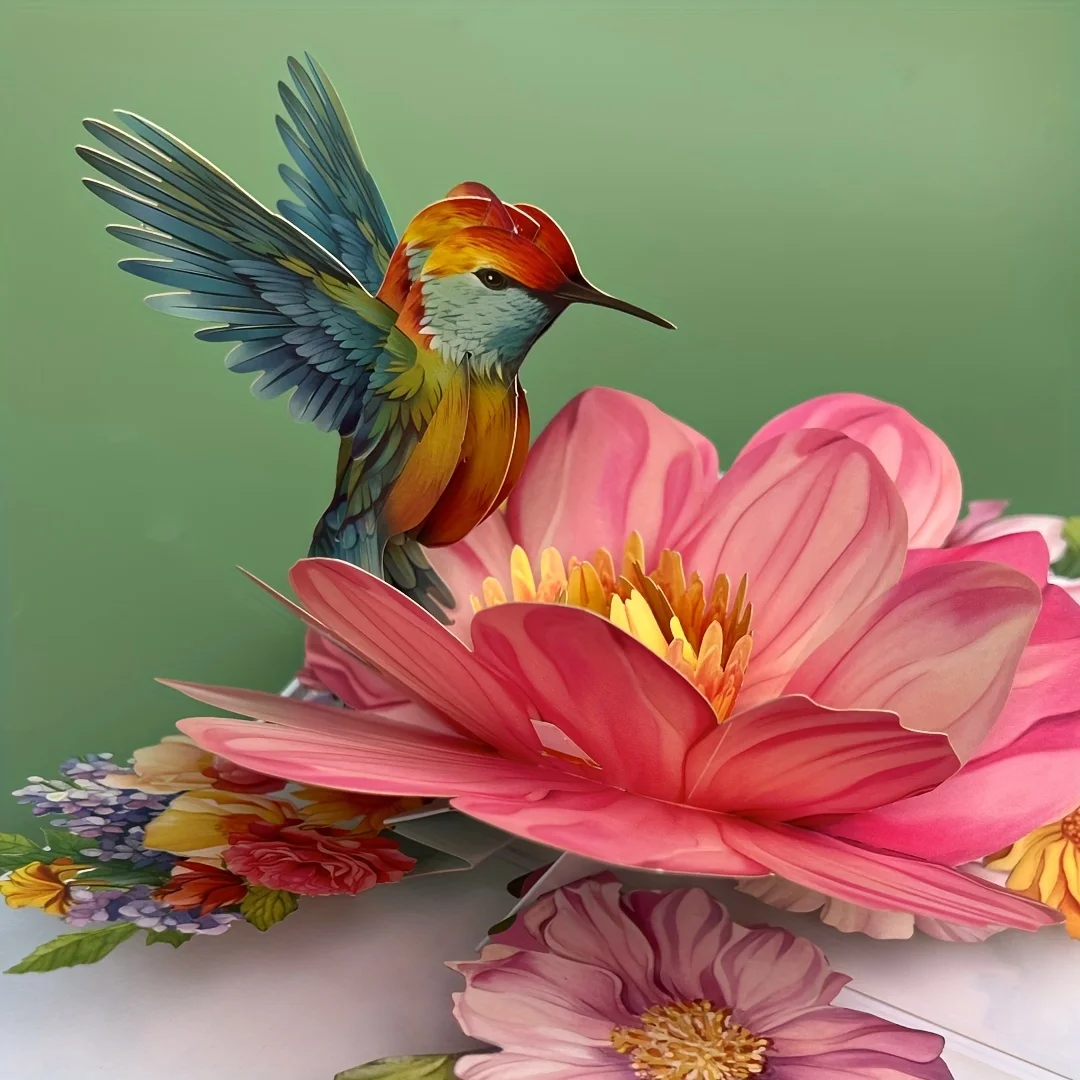 3D-Grußkarten mit Pop-Up-Blumen, Hochzeitskarte, Jahrestag, Erntedankfest, Valentinstag, Geburtstag, Geschenk, Dankeskarte, handgefertigte Karten – Detail 3