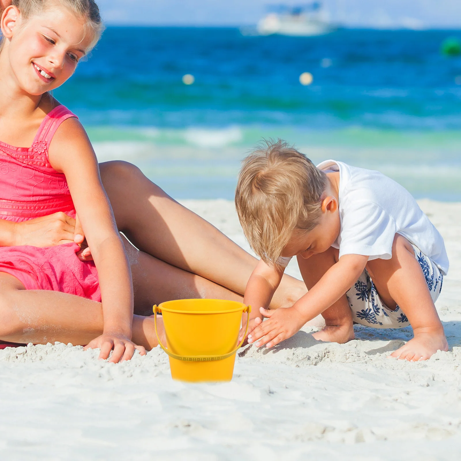 2 pçs jogar areia brinquedos infantis baldes de praia portátil jogando multi-uso com brinquedos de água