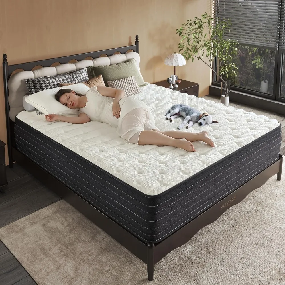 

Mattress Queen Size, 12 Inch Medium-firm Feel, Copper Infused Memory Foam, Motion Isolation Certipur-us Certified